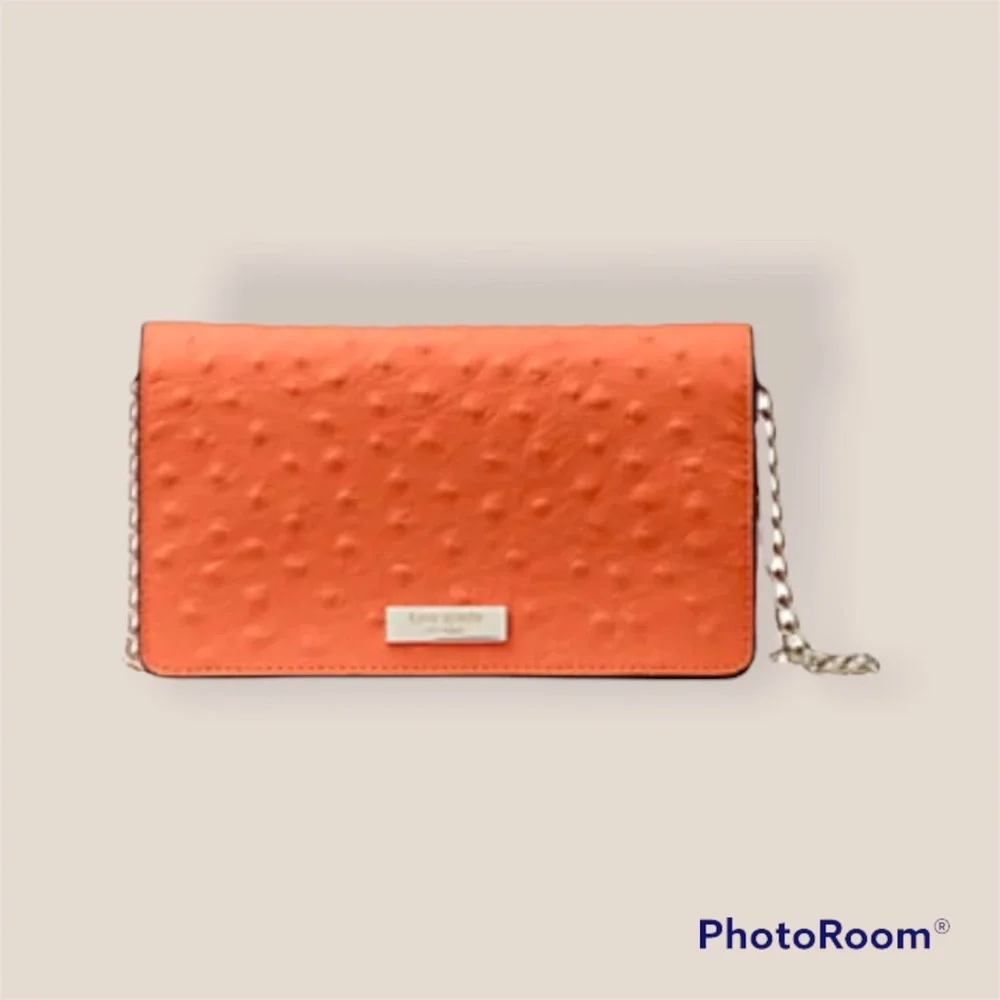 Kate Spade orange clutch convertible